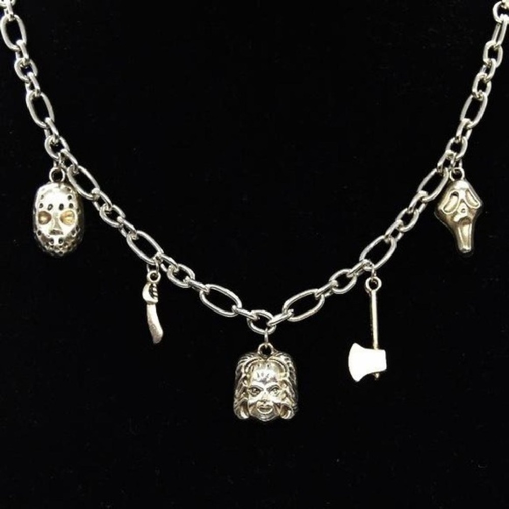 Horror Icons Halloween Charm Necklace – Chucky, Jason & Ghostface